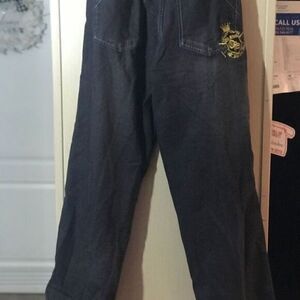 Old school shirt and blue jeans shirt is 2X pants are 36 E130